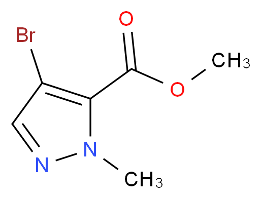 Methyl 4-bromo-1-methyl-1H-pyrazole-5-carboxylate_分子结构_CAS_)