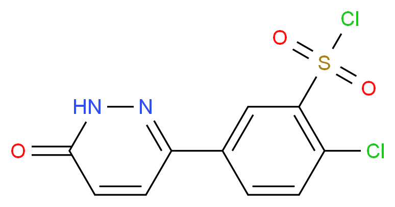 2-Chloro-5-(6-oxo-1,6-dihydropyridazin-3-yl)-benzenesulfonyl chloride_分子结构_CAS_)