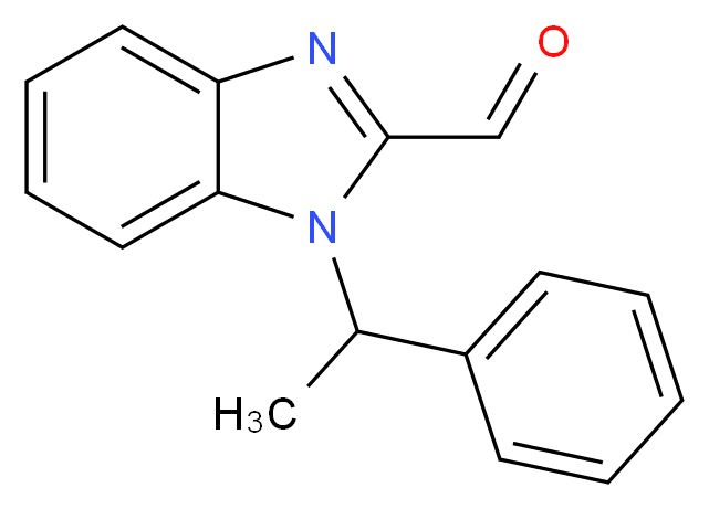 1-(1-phenylethyl)-1H-1,3-benzodiazole-2-carbaldehyde_分子结构_CAS_612046-98-7
