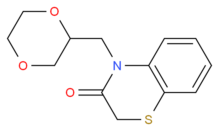 4-(1,4-dioxan-2-ylmethyl)-2H-1,4-benzothiazin-3(4H)-one_分子结构_CAS_)