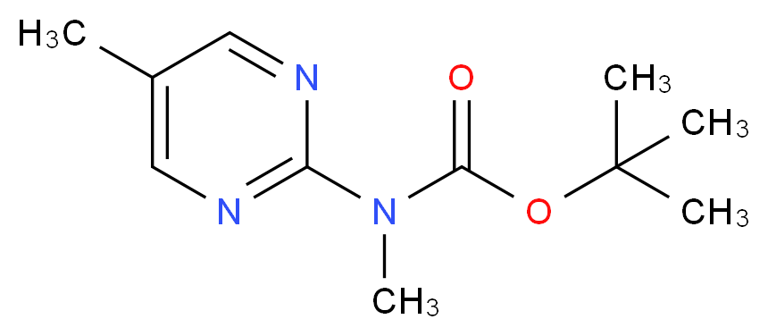 tert-butyl N-methyl-N-(5-methylpyrimidin-2-yl)carbamate_分子结构_CAS_930272-56-3