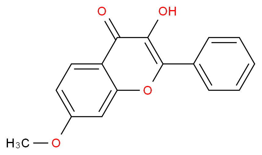 3-hydroxy-7-methoxy-2-phenyl-4H-chromen-4-one_分子结构_CAS_7478-60-6
