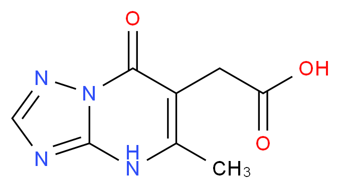 (5-Methyl-7-oxo-4,7-dihydro-[1,2,4]triazolo-[1,5-a]pyrimidin-6-yl)-acetic acid_分子结构_CAS_)