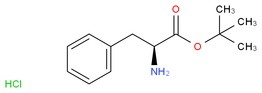 tert-butyl (2S)-2-amino-3-phenylpropanoate hydrochloride_分子结构_CAS_15100-75-1