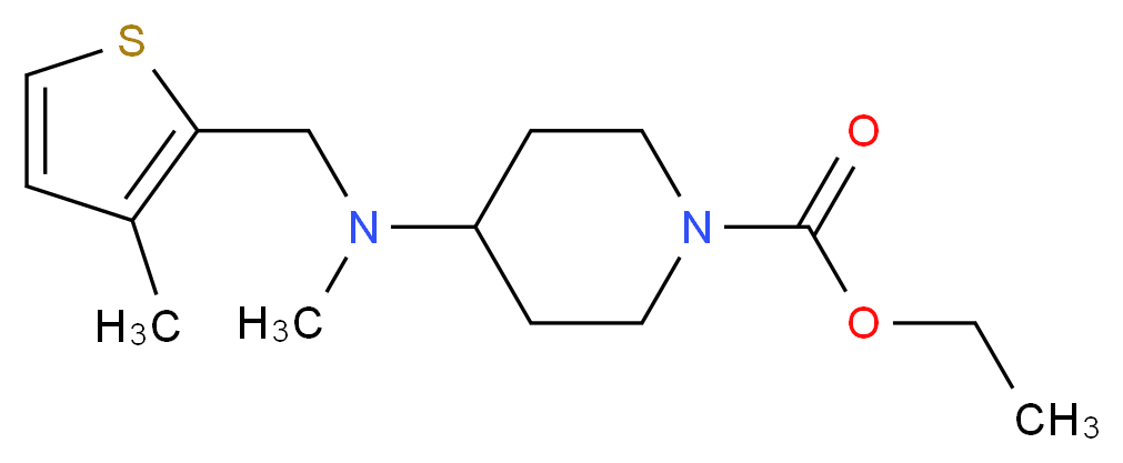 ethyl 4-{methyl[(3-methyl-2-thienyl)methyl]amino}piperidine-1-carboxylate_分子结构_CAS_)