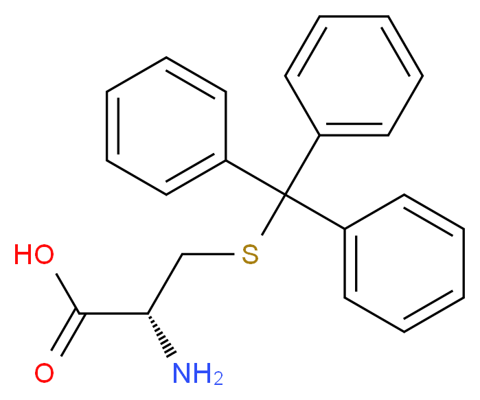 S-Trityl-L-cysteine_分子结构_CAS_2799-07-7)