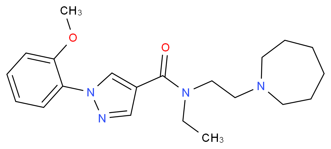 N-[2-(1-azepanyl)ethyl]-N-ethyl-1-(2-methoxyphenyl)-1H-pyrazole-4-carboxamide_分子结构_CAS_)