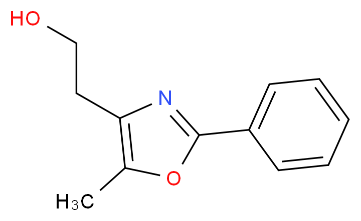 4-(2-Hydroxyethyl)-5-methyl-2-phenyl-1,3-oxazole_分子结构_CAS_103788-65-4)