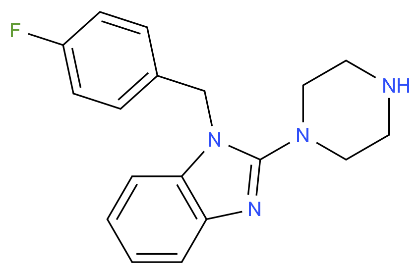 1-(4-Fluorobenzyl)-2-(piperazin-1-yl)-1H-benzimidazole_分子结构_CAS_)