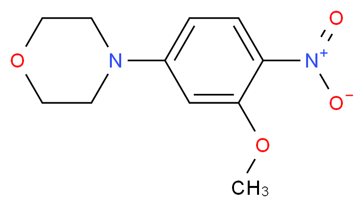 4-(3-methoxy-4-nitrophenyl)morpholine_分子结构_CAS_6950-88-5