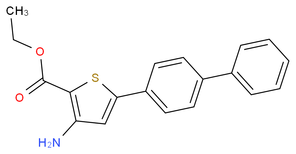 ethyl 3-amino-5-(1,1'-biphenyl-4-yl)thiophene-2-carboxylate_分子结构_CAS_91076-98-1)