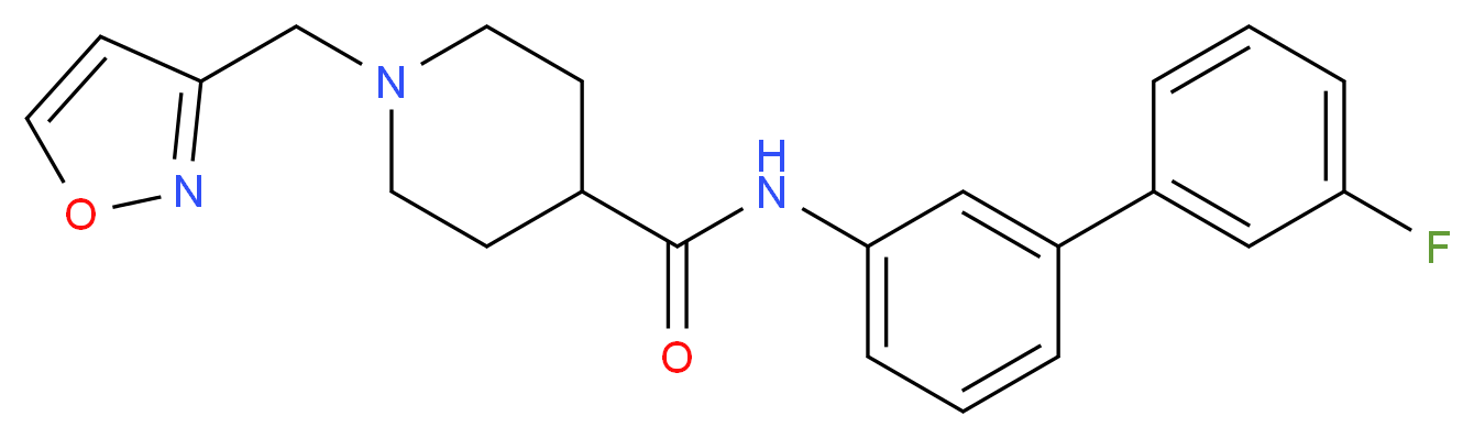 N-(3'-fluoro-3-biphenylyl)-1-(3-isoxazolylmethyl)-4-piperidinecarboxamide_分子结构_CAS_)