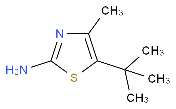 5-tert-Butyl-4-methyl-thiazol-2-ylamine_分子结构_CAS_45865-42-7)