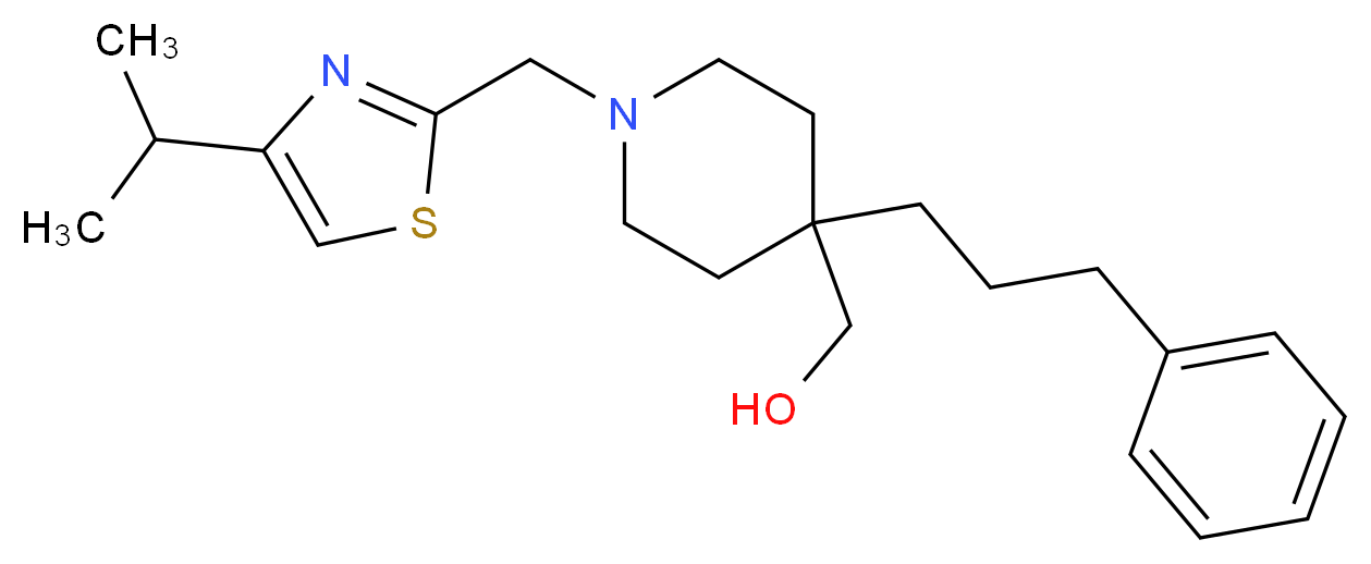 [1-[(4-isopropyl-1,3-thiazol-2-yl)methyl]-4-(3-phenylpropyl)-4-piperidinyl]methanol_分子结构_CAS_)