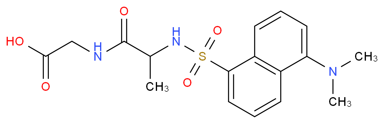 2-{2-[5-(dimethylamino)naphthalene-1-sulfonamido]propanamido}acetic acid_分子结构_CAS_92175-75-2