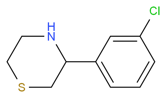 3-(3-chlorophenyl)thiomorpholine_分子结构_CAS_864685-25-6