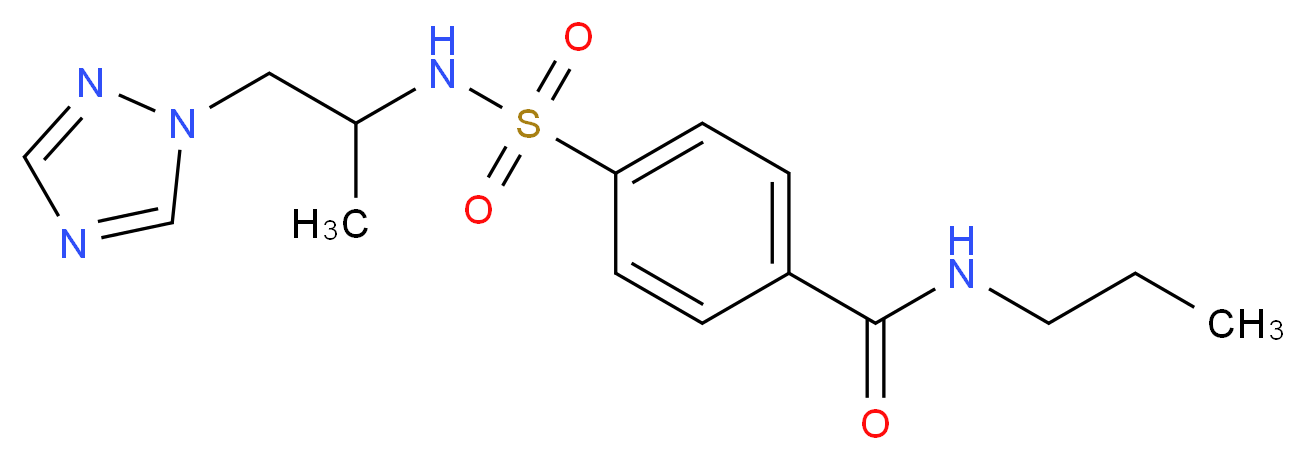 4-({[1-methyl-2-(1H-1,2,4-triazol-1-yl)ethyl]amino}sulfonyl)-N-propylbenzamide_分子结构_CAS_)