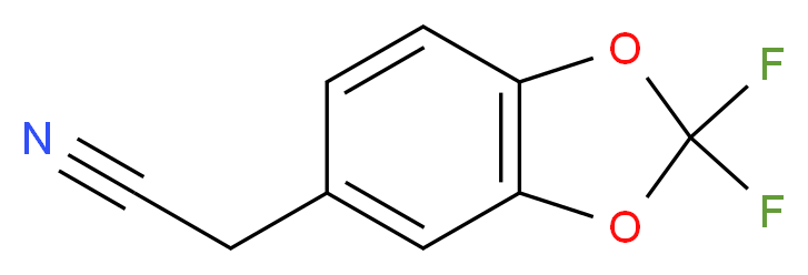 2-(2,2-difluoro-2H-1,3-benzodioxol-5-yl)acetonitrile_分子结构_CAS_68119-31-3