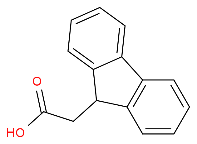 2-(9H-fluoren-9-yl)acetic acid_分子结构_CAS_6284-80-6