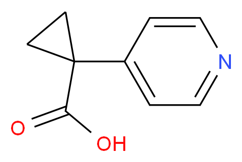 1-(pyridin-4-yl)cyclopropane-1-carboxylic acid_分子结构_CAS_920297-29-6