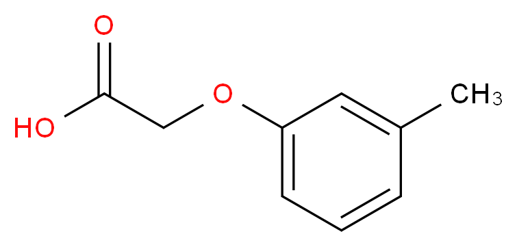 (3-Methylphenoxy)acetic acid_分子结构_CAS_1643-15-8)