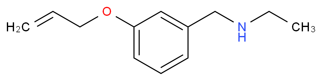 ethyl({[3-(prop-2-en-1-yloxy)phenyl]methyl})amine_分子结构_CAS_869942-49-4