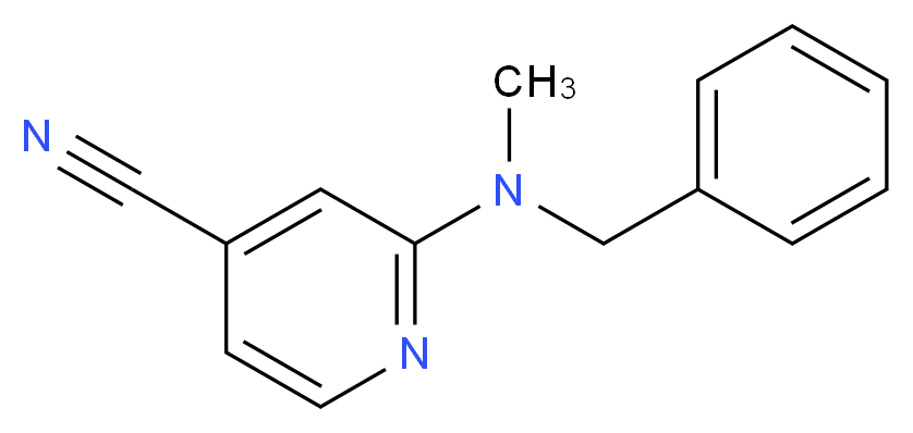 2-(Benzyl(Methyl)aMino)isonicotinonitrile_分子结构_CAS_501378-53-6)