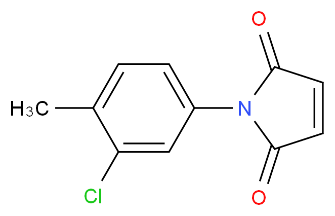 1-(3-chloro-4-methylphenyl)-2,5-dihydro-1H-pyrrole-2,5-dione_分子结构_CAS_52845-68-8