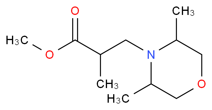 methyl 3-(3,5-dimethylmorpholin-4-yl)-2-methylpropanoate_分子结构_CAS_23573-99-1