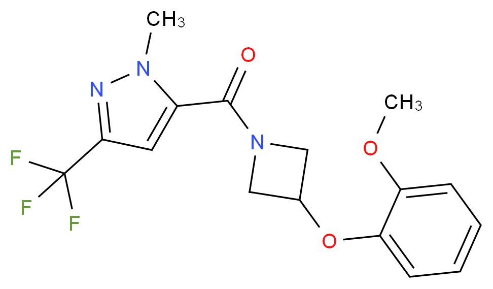 5-{[3-(2-methoxyphenoxy)-1-azetidinyl]carbonyl}-1-methyl-3-(trifluoromethyl)-1H-pyrazole_分子结构_CAS_)