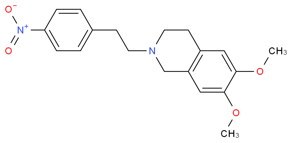6,7-dimethoxy-2-[2-(4-nitrophenyl)ethyl]-1,2,3,4-tetrahydroisoquinoline_分子结构_CAS_82925-01-7