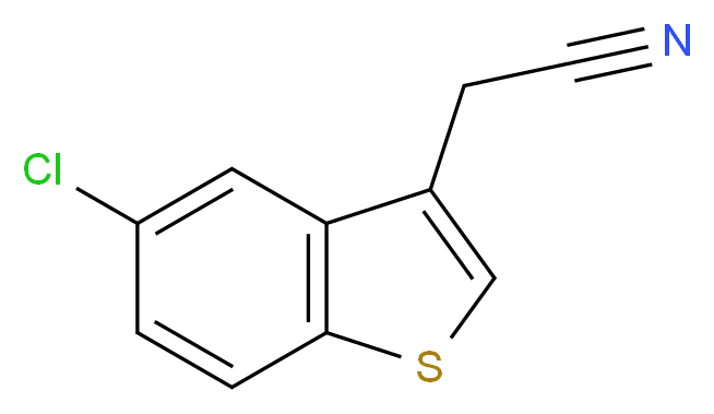 2-(5-chloro-1-benzothiophen-3-yl)acetonitrile_分子结构_CAS_23799-60-2