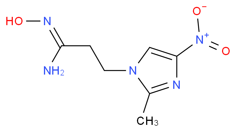 (Z)-N'-hydroxy-3-(2-methyl-4-nitro-1H-imidazol-1-yl)propimidamide_分子结构_CAS_301177-50-4