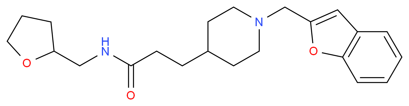 3-[1-(1-benzofuran-2-ylmethyl)-4-piperidinyl]-N-(tetrahydro-2-furanylmethyl)propanamide_分子结构_CAS_)