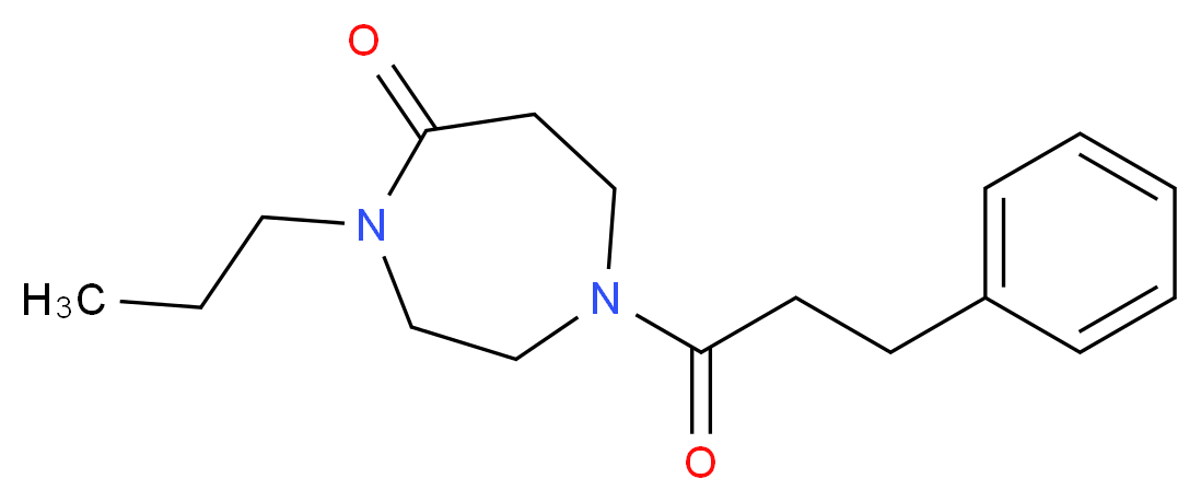 1-(3-phenylpropanoyl)-4-propyl-1,4-diazepan-5-one_分子结构_CAS_)