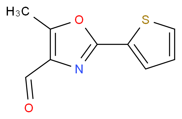 5-methyl-2-(2-thienyl)-1,3-oxazole-4-carbaldehyde_分子结构_CAS_915923-87-4)