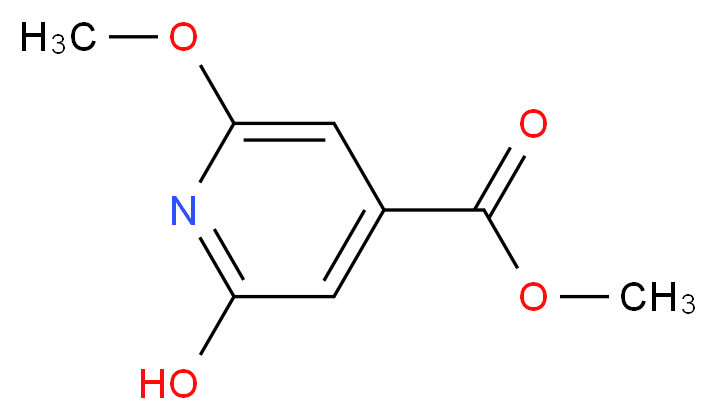 methyl 2-hydroxy-6-methoxypyridine-4-carboxylate_分子结构_CAS_90222-65-4