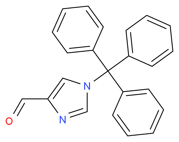 1-Trityl-1H-imidazole-4-carboxaldehyde_分子结构_CAS_33016-47-6)