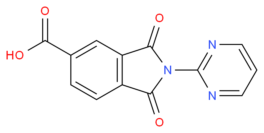 1,3-dioxo-2-pyrimidin-2-ylisoindoline-5-carboxylic acid_分子结构_CAS_328549-52-6)