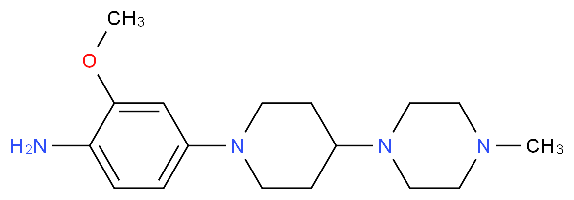2-methoxy-4-[4-(4-methylpiperazin-1-yl)piperidin-1-yl]aniline_分子结构_CAS_761440-75-9