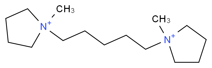 1-methyl-1-[5-(1-methylpyrrolidin-1-ium-1-yl)pentyl]pyrrolidin-1-ium_分子结构_CAS_52-62-0