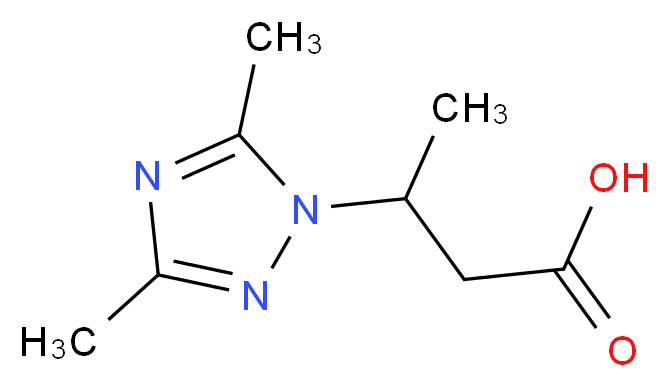 3-(3,5-Dimethyl-1H-1,2,4-triazol-1-yl)butanoic acid_分子结构_CAS_)