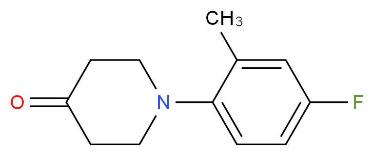 1-(4-fluoro-2-methylphenyl)piperidin-4-one_分子结构_CAS_938458-77-6)