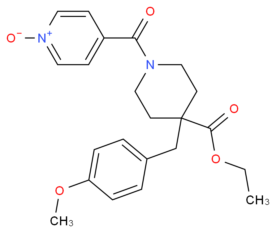 ethyl 4-(4-methoxybenzyl)-1-(1-oxidoisonicotinoyl)-4-piperidinecarboxylate_分子结构_CAS_)