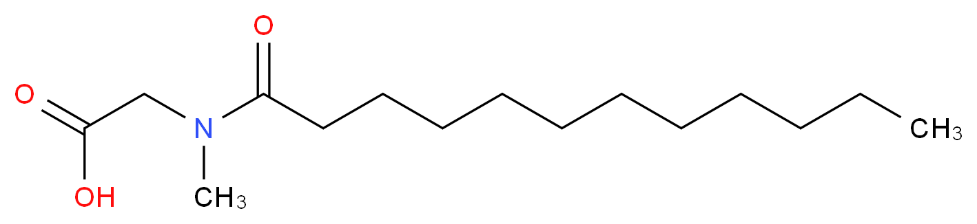 2-(N-methyldodecanamido)acetic acid_分子结构_CAS_97-78-9