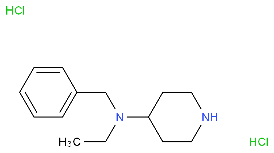 N-benzyl-N-ethylpiperidin-4-amine dihydrochloride_分子结构_CAS_871112-87-7