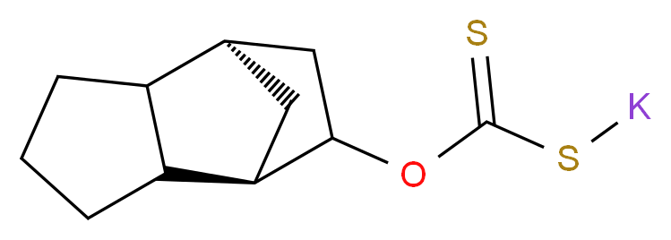 (potassiosulfanyl)[(1R,7R)-tricyclo[5.2.1.0<sup>2</sup>,<sup>6</sup>]decan-8-yloxy]methanethione_分子结构_CAS_83373-60-8