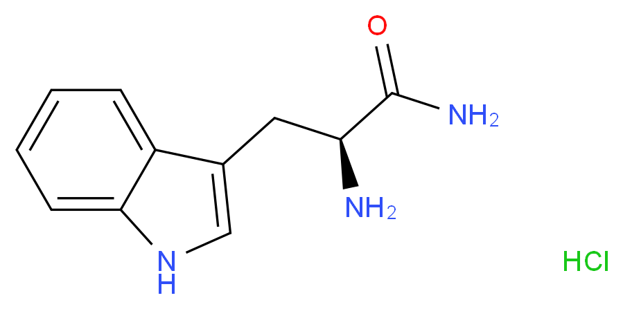 (2S)-2-amino-3-(1H-indol-3-yl)propanamide hydrochloride_分子结构_CAS_7524-52-9