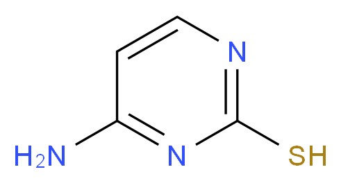 4-Aminopyrimidine-2-thiol_分子结构_CAS_139424-17-2)