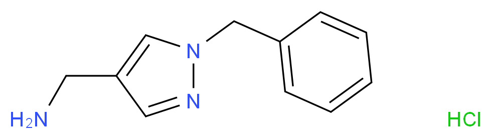 (1-benzyl-1H-pyrazol-4-yl)methanamine hydrochloride_分子结构_CAS_936940-11-3